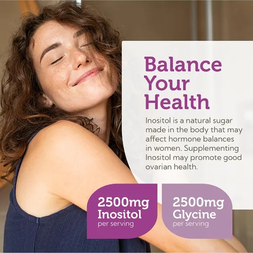 Miniatura 3 de Zahler Inositol Powder - Mentalidad saludable y apoyo del sistema nervioso para mujeres - Inositol y glicina para apoyar la función hepática
