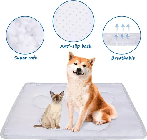Miniatura 2 de Coldwind Almohadilla para jaula de perro (18 x 24 pulgadas), alfombrillas para dormir, transpirable, color oscuro para ocultar manchas, gris