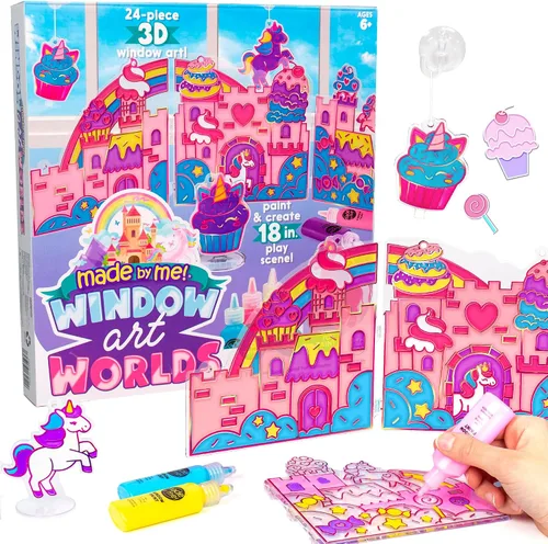 Miniatura 10 de Made By Me Crea tu propio arte de ventana, pinta tus propios atrapasueños, idea de manualidades DIY, kits de manualidades para niños, manualidades