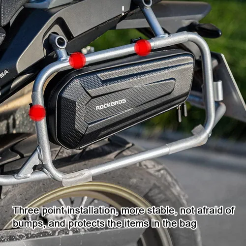 Miniatura 5 de Bolsa de motocicleta Bolsa impermeable Bolsa de motor de motocicleta de gran capacidad Práctica fácil instalación Triangular Accesorios