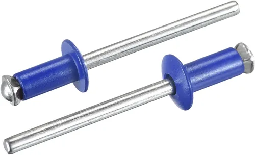 Miniatura 8 de uxcell Remaches ciegos de aluminio, 0.157 in x 0.236 in (5/32 pulgadas x 15/64 pulgadas), remache de extremo abierto, cabeza redonda plana para unir