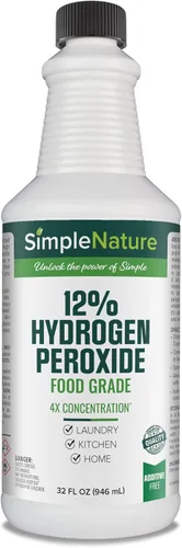 Miniatura 15 de SimpleNature 12% de peróxido de hidrógeno de grado alimenticio (16 onzas líquidas), limpiador natural multiusos, fabricado en Estados Unidos, ideal