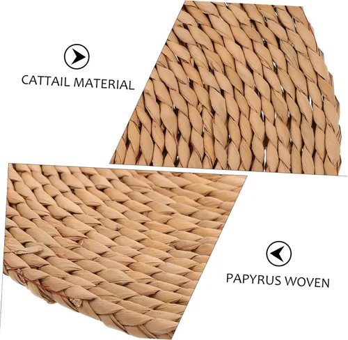Miniatura 6 de LIFKOME 2 cojines de paja plana tatami Mat almohadas de suelo para adultos almohada circular almohada japonesa redonda individual cojín tejido paja