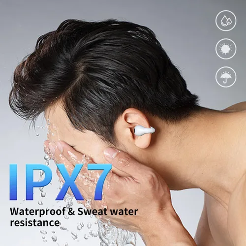 Miniatura 5 de Auriculares de oreja abierta, auriculares de conducción ósea, auriculares con clip Bluetooth 5.3, auriculares inalámbricos con pantalla