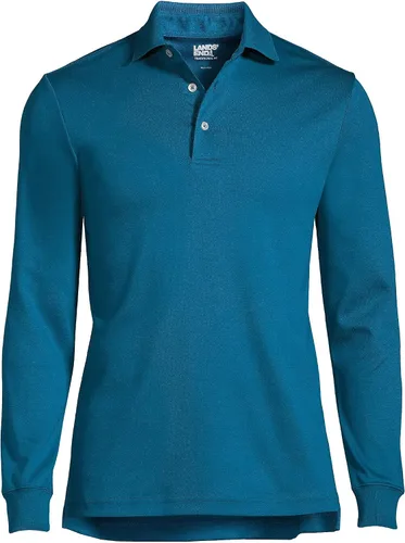 Miniatura 4 de Lands' End - Camisa polo muy suave de manga larga para hombre