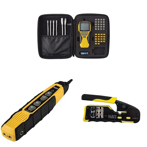 Miniatura 13 de Klein Tools Probador de cable VDV501-852 y herramienta de punchdown de impacto VDV427-300 y VDV226-110 Crimpadora de cables de datos modular