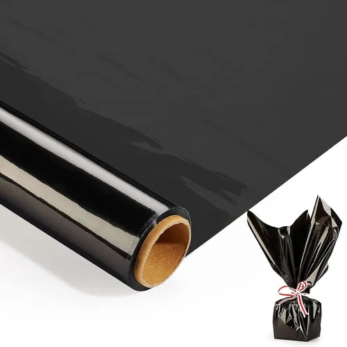 Miniatura 7 de Envoltura de celofán iridiscente de 32 pulgadas para cestas de regalo, papel de regalo arcoíris, rollo de película arcoíris para bolsas, ramo