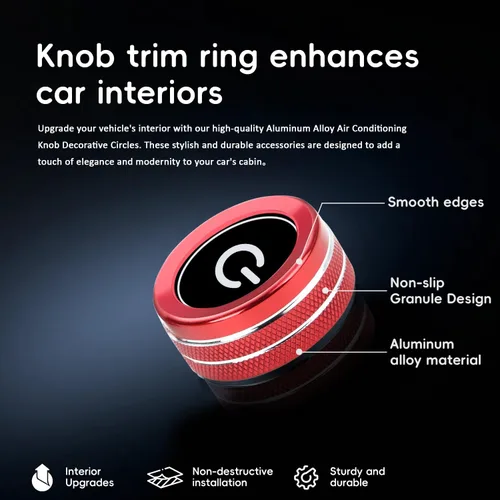 Miniatura 4 de Auovo Fundas para perilla de radio compatibles con accesorios Volkswagen VW, Tiguan Taos, Jetta, Atlas, Arteon, golf, aleación de aluminio, cubierta