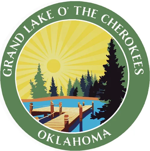 Miniatura 7 de Lake Dock - Grand Lake O' The Cherokees - Oklahoma - Adhesivo adhesivo para ventana de coche y camión de 3.5 pulgadas Rojo