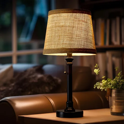 Miniatura 7 de Oneach Lámpara de mesa pequeña de 19.5 pulgadas para dormitorio, lámparas de noche para mesita de noche, lámpara de mesa negra para sala de estar