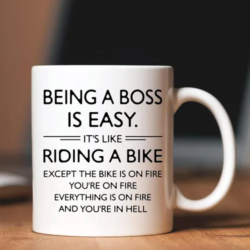 Miniatura 3 de Shqiueos Taza divertida de regalo para hombres y mujeres, de 11 onzas, regalo de humor de oficina para jefe, gerente, director, compañeros