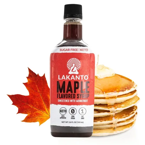 Miniatura 6 de Lakanto Jarabe de arce sin azúcar a granel con fruta de monje y eritritol para panqueques, gofres, avena, café, té, granola, glaseado y aderezo