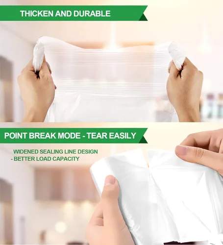 Miniatura 5 de FORID Bolsas de basura transparentes, bolsas de basura de 8 galones, bolsas de basura de plástico para basura, 110 unidades, para baño, dormitorio