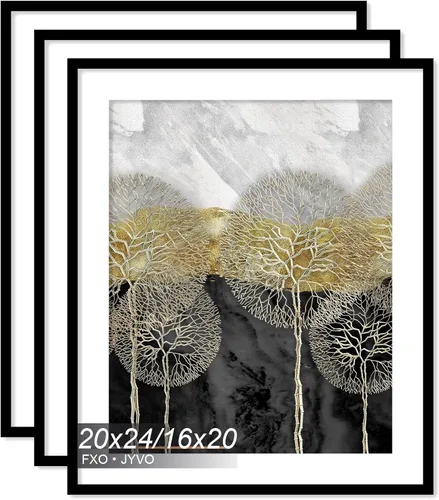 Miniatura 163 de Fxojyvo Marco de Fotos de 4x6, Muestra Foto de 3.5x5 con Paspartú o 4 x 6 Sin Paspartú, Liviano y de Alta Transparencia Marco de 4 por 6 para Pared