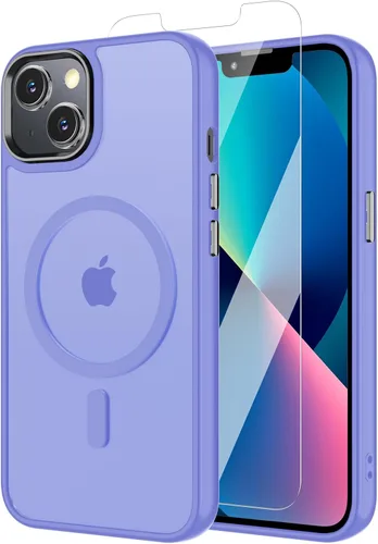 Miniatura 18 de Funda para iPhone 11 con protector de pantalla, compatible con MagSafe, ultra delgada, translúcida, mate, a prueba de golpes, color negro