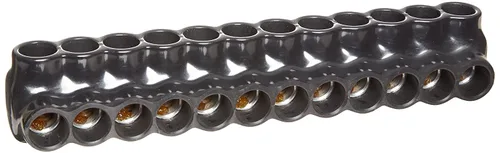 Miniatura 22 de Morris Productos 97643 Conector multi-cable, aislado, entrada dual, negro, 3 puertos, 250 - 6 rango de cables, 5/16" Allen Hex 3 Puertos, 250 - 6