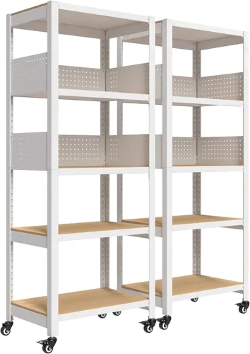 Miniatura 30 de HOMEDANT - Estantería de garaje de 5 niveles de 47.7" de ancho profundo, estante de almacenamiento ajustable de metal resistente, estantes de pie