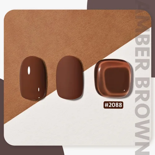 Miniatura 2 de GAOY - Esmalte de uñas de gel marrón, 16ml de esmalte de gel para quitar por remojo, curado con luz UV para arte de uñas, manicura DIY en casa, 2088