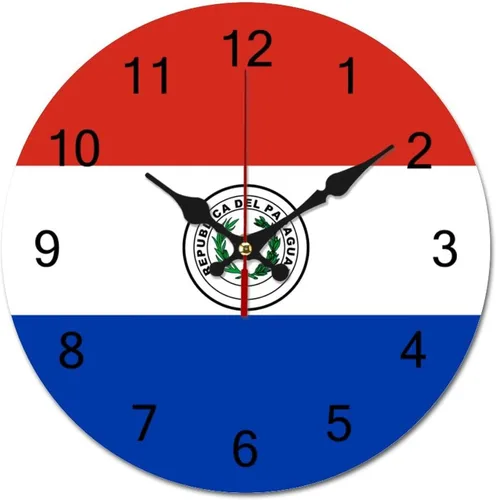 Miniatura 10 de Reloj de pared con diseño de bandera de Filipinas, decoración patriótica de 12 pulgadas, funciona con pilas, silencioso, sin tictac, decoración