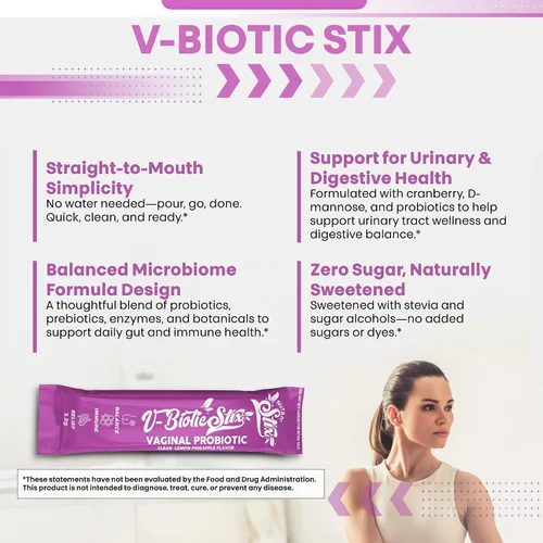 Miniatura 6 de Clean Nutraceuticals Probióticos vaginales para mujeres con extracto de arándano, D-manosa, prebióticos, equilibrio de pH para mujeres, salud