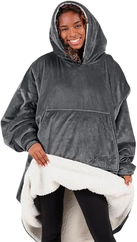 Miniatura 11 de THE COMFY Original - Manta de forro polar de microfibra con forro sherpa, diseño de gran tamaño con capucha y bolsillo de Shark Tank