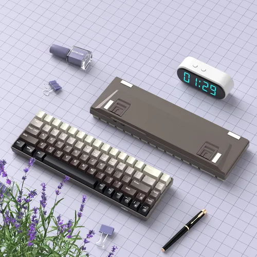 Miniatura 6 de MageGee Teclado mecánico portátil 60% para juegos, interruptor de ballena azul intercambiable en caliente, retroiluminación RGB compacto de 68