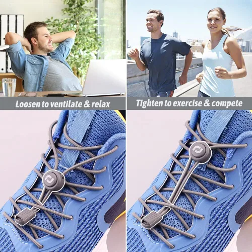Miniatura 3 de RJ-Sport - Cordones elásticos para zapatos, resistentes, para niños y adultos, sin anudar, con cierre fuerte, cordones de velocidad