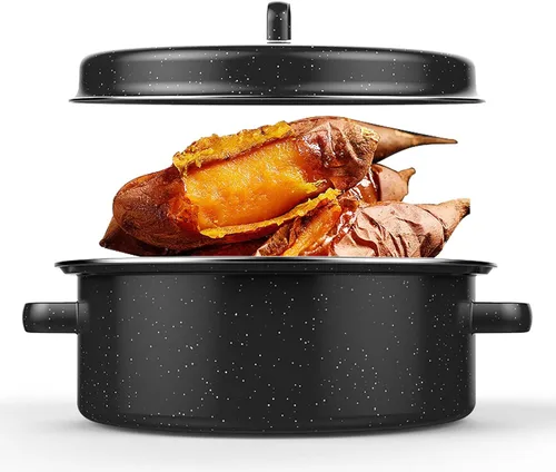Sartén para asar resistente, olla antiadherente para verduras asadas perfectas, plato de acero inoxidable apto para horno para cenas familiares,