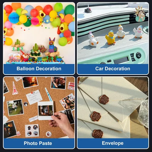 Miniatura 5 de 300 puntos adhesivos transparentes de doble cara – Puntos adhesivos fuertes y sin rastros para póster, fotos, oficina y hogar, decoraciones
