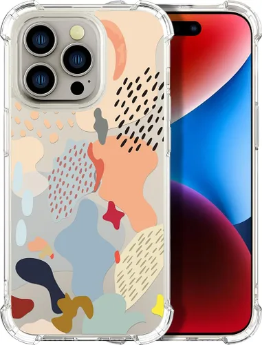 Miniatura 72 de Compatible con iPhone 14, funda transparente y bonita para mujeres y niñas, diseño floral, diseño floral femenino, funda para teléfono 14