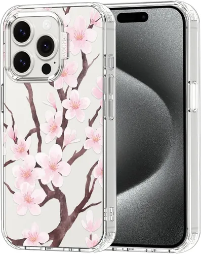 MOSNOVO Funda para iPhone 15 Pro, [Buffertech protección contra caídas de grado militar de 6.6 pies] [Tecnología antidespegado] Diseño de funda de