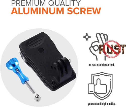 Miniatura 5 de MiPremium Correa de Clip de Montaje para Mochila para GoPro Hero 13 12 11 10 9 8 7 6 5 4 3+ Session Black Silver XIAOYI 4K SJCAM Yi Cámara de Acción