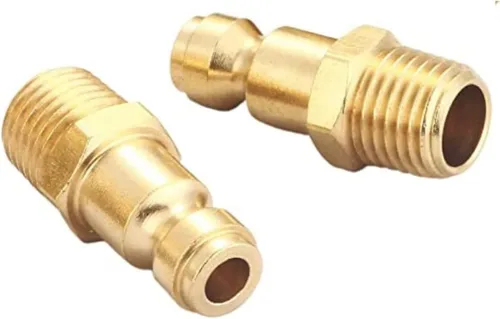 Miniatura 6 de Kit de acoplador y enchufe (7 piezas), tipo automotriz C, NPT de 1/4 de pulgada, juego de accesorios de aire de conexión rápida de latón macizo