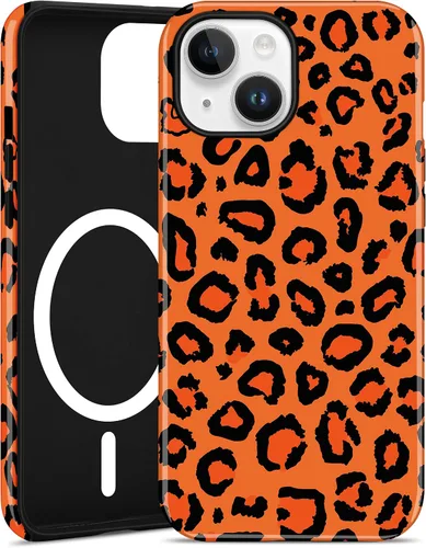 Miniatura 30 de Jusy Compatible con MagSafe Brown Tortoise Shell Print Phone Case para iPhone 7/8/SE, funda protectora magnética de lujo de TPU suave