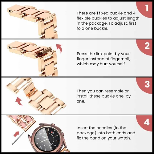 Miniatura 9 de Correa de metal compatible con Moto Watch 120, 0.78 pulgadas, 0.86 pulgadas, 0.86 pulgadas, correa de metal de liberación rápida con cuero
