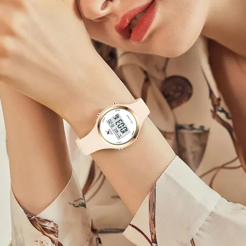 Miniatura 70 de Women LED Display Elecreonic Watch Fashion Chrono Alarm Digital Clock Woman Outdoor Sport Wirstwatch