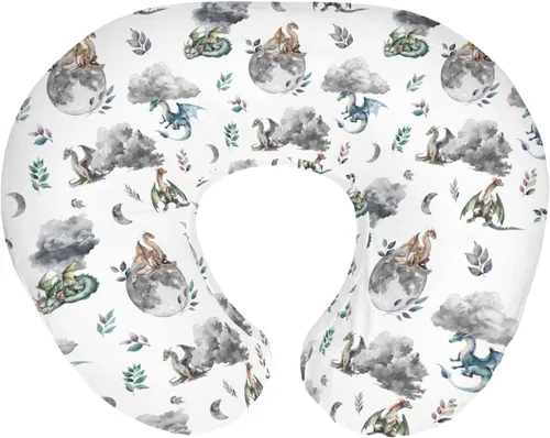 Miniatura 10 de Fundas de almohada de lactancia de dragón y caballeros de cuento de hadas para niños y niñas, dragones de fantasía, castillo de princesa, funda