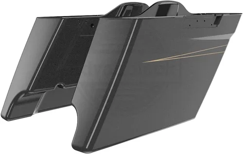 Miniatura 88 de Alforjas de motocicleta aptas para Harley Touring FLH 2014+ - Whisky ámbar, accesorios de perillas, bolsas rígidas estiradas