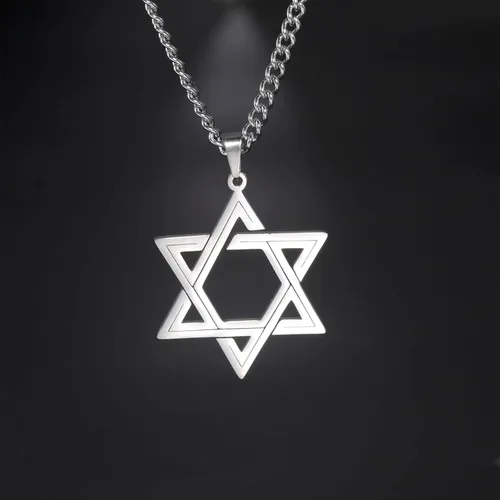 Miniatura 14 de EUEAVAN Collar con dije de estrella de David contra el mal de ojo de seis puntas con dije de estrella de David, hexagrama demoníaco religioso