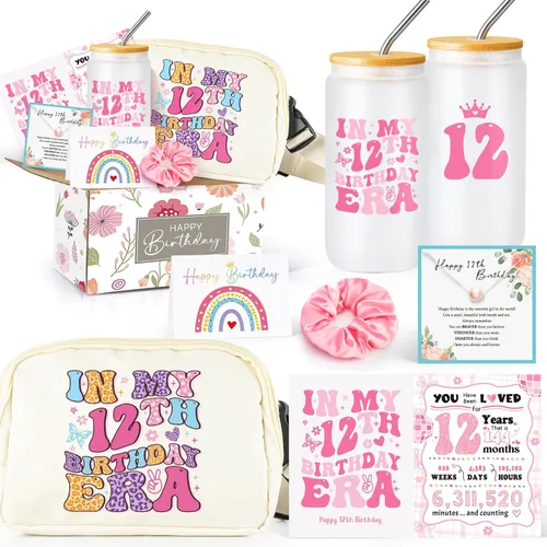 Miniatura 11 de Frerdui Regalos de cumpleaños para niñas de 9 años, bonitos regalos para niñas de 9 años, cesta de regalo para niñas de 9ª hija, hermana, sobrina