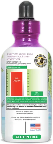 Miniatura 3 de Gotas Líquidas de Biotina de Fuerza Máxima con 12,500 MCG – Las Mejores Vitaminas para el Crecimiento Rápido del Cabello, Reducción de la Pérdida