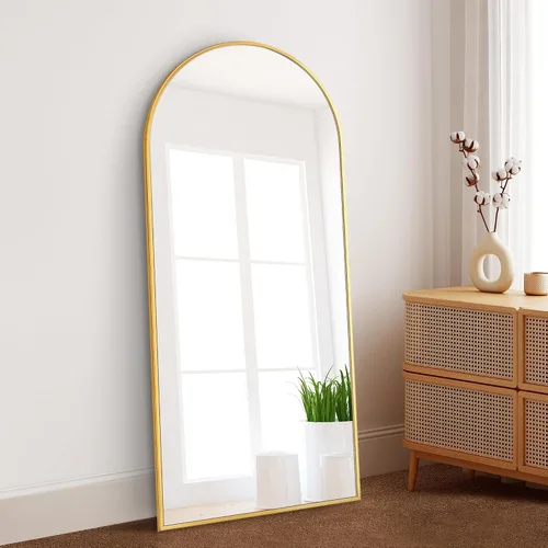 Miniatura 15 de Dolonm Espejo de longitud completa de 65 x 22 pulgadas, espejo de pie de diseño moderno, espejo de cuerpo completo para sala de estar, dormitorio