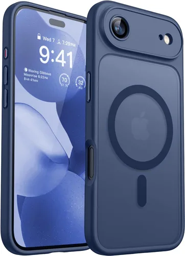 Miniatura 113 de CANSHN Funda magnética compatible con iPhone 17 Pro, mejorada [protección completa de la cámara] [compatible con Magsafe] [mate translúcido] funda