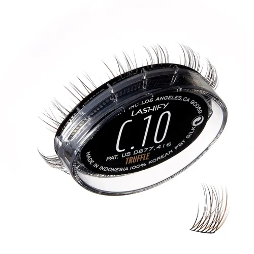 Miniatura 28 de Lashify Curl - Extensiones de pestañas Gossamer DIY de 0.394 pulgadas, color negro, pestañas postizas fáciles para un aspecto natural