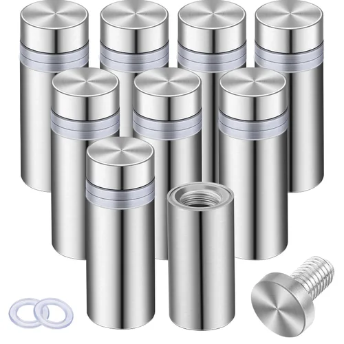 Miniatura 40 de Pelopy 8 Piezas Tornillos Separadores de Letreros Tornillos para Publicidad Acero Inoxidable Soportes Separadores de Pared Clavo de Vidrio Acrílico