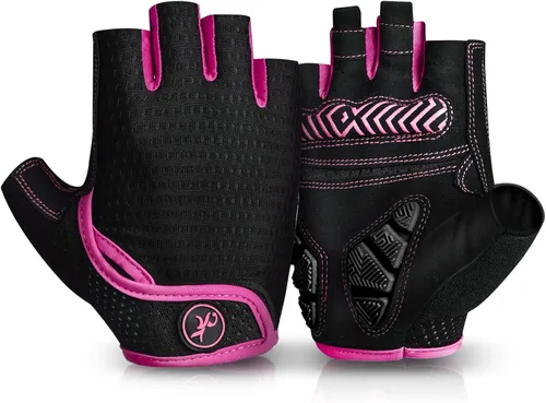 MOREOK Guantes de ciclismo para hombresmujeres-almohadilla de gel de 0.197 in Guantes de ciclismo de medio dedo para ciclismo, levantamiento de