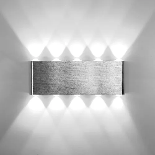 Miniatura 10 de Kawell Aplique de pared moderno de 10 W, luz de pared LED para interiores, lámpara de pared LED de aluminio para dormitorio, sala de estar, mesita