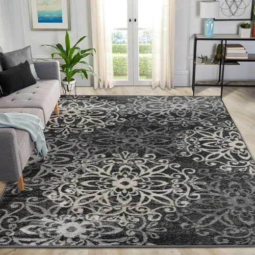 Miniatura 25 de SUPERIOR – Alfombra de área contemporánea de la colección Leigh - Alfombra moderna de 5/16 de pulgada (8 mm) de pelo con diseño de medallón floral