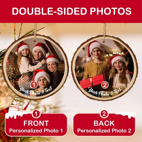 Miniatura 3 de Bemaystar Adornos de Navidad personalizados con fotos, regalos para Navidad, fotos, adornos personalizados, decoraciones de Navidad, regalos