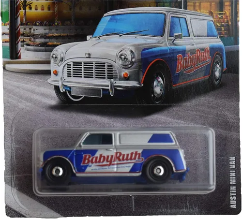 Miniatura 2 de Matchbox Molde a presión con temática de caramelo (Austin Mini Van, Plata)